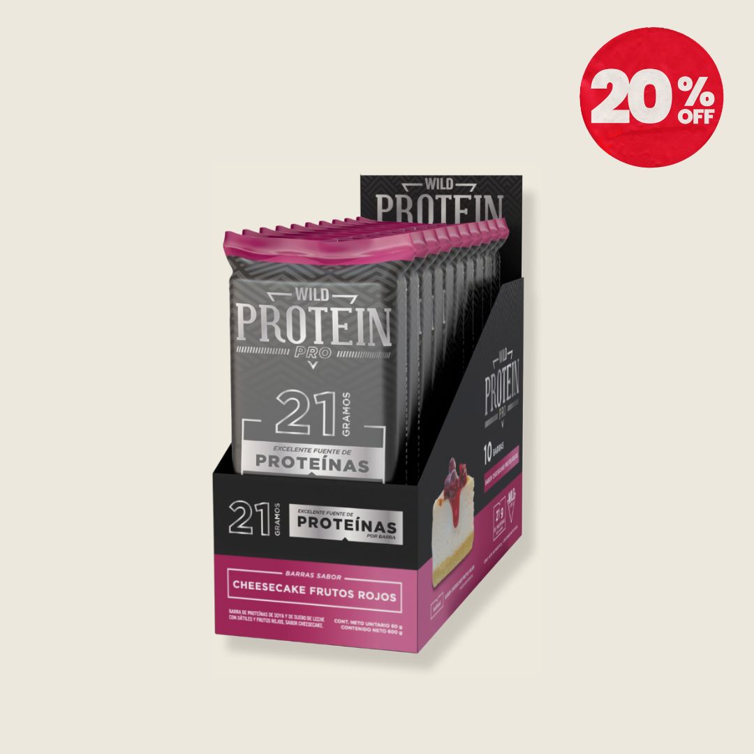 Barrita Wild Protein Pro Berries Cheesecake 10 unidades