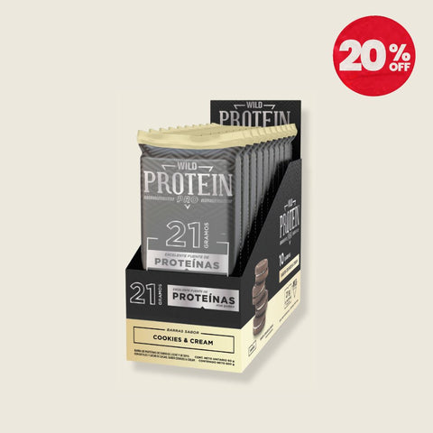 Barrita Wild Protein Pro Cookies & Cream 10 unidades