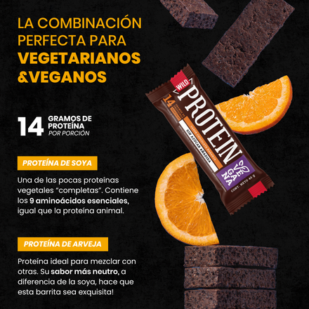 Wild Protein Vegana Chocolate Naranja 16 unidades