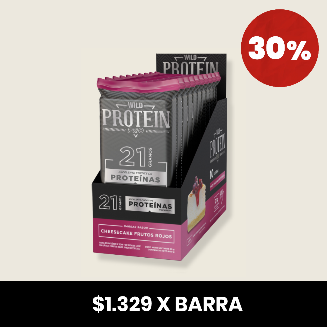 Barrita Wild Protein Pro Berries Cheesecake 10 unidades