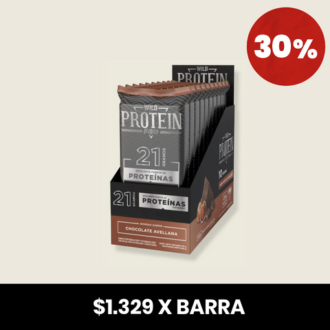 Barrita Wild Protein Pro Chocolate Avellana 10 unidades