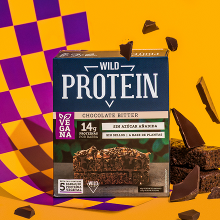 Wild Protein Vegana Chocolate Bitter 5 unidades