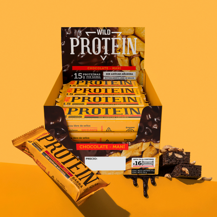 Wild Protein Chocolate Maní 16 unidades