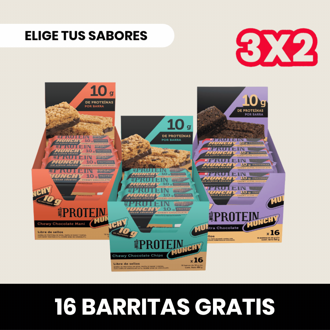 Pack 3 x Munchy Wild Protein ELIGE TU SABOR