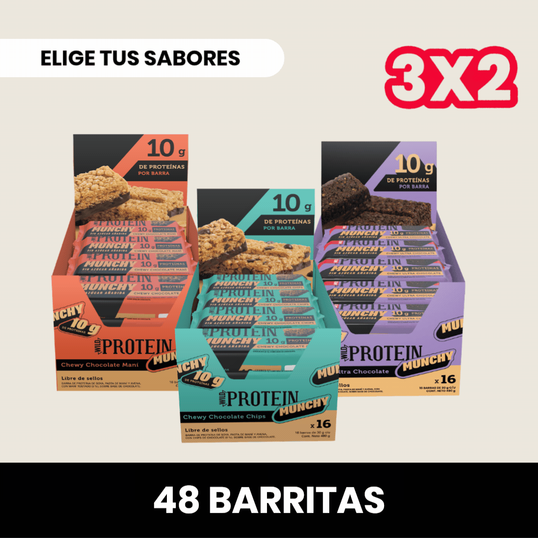 Pack 3 x Munchy Wild Protein ELIGE TU SABOR