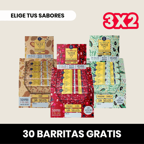 Pack 3 x Barritas Wild Soul ELIGE TU SABOR