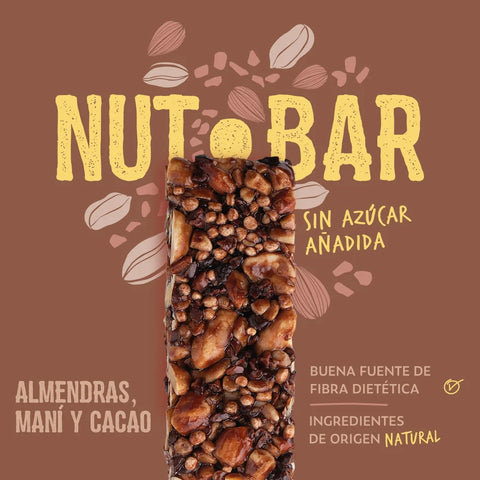 Pack x20 Barra de Frutos Secos Cacao Nibs Maní 4 unidades (Corta VU)