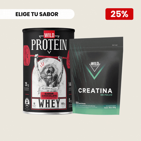 Pack Whey Protein + Creatina 250g ELIGE TU SABOR
