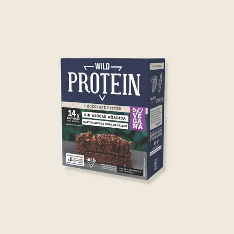 Wild Protein Vegana Chocolate Bitter 5 unidades