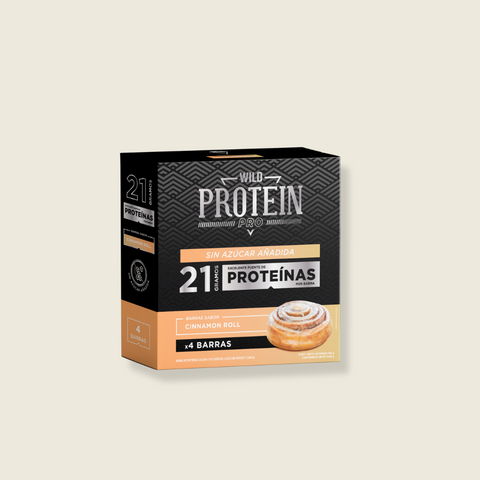 Barrita Wild Protein Pro Cinnamon Roll 4 unidades