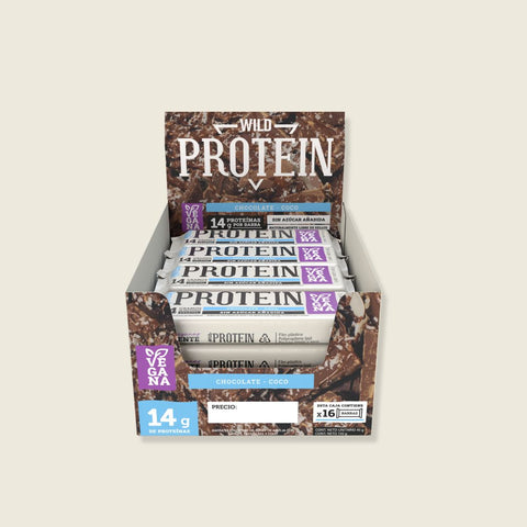 Wild Protein Vegana Chocolate Coco 16 unidades