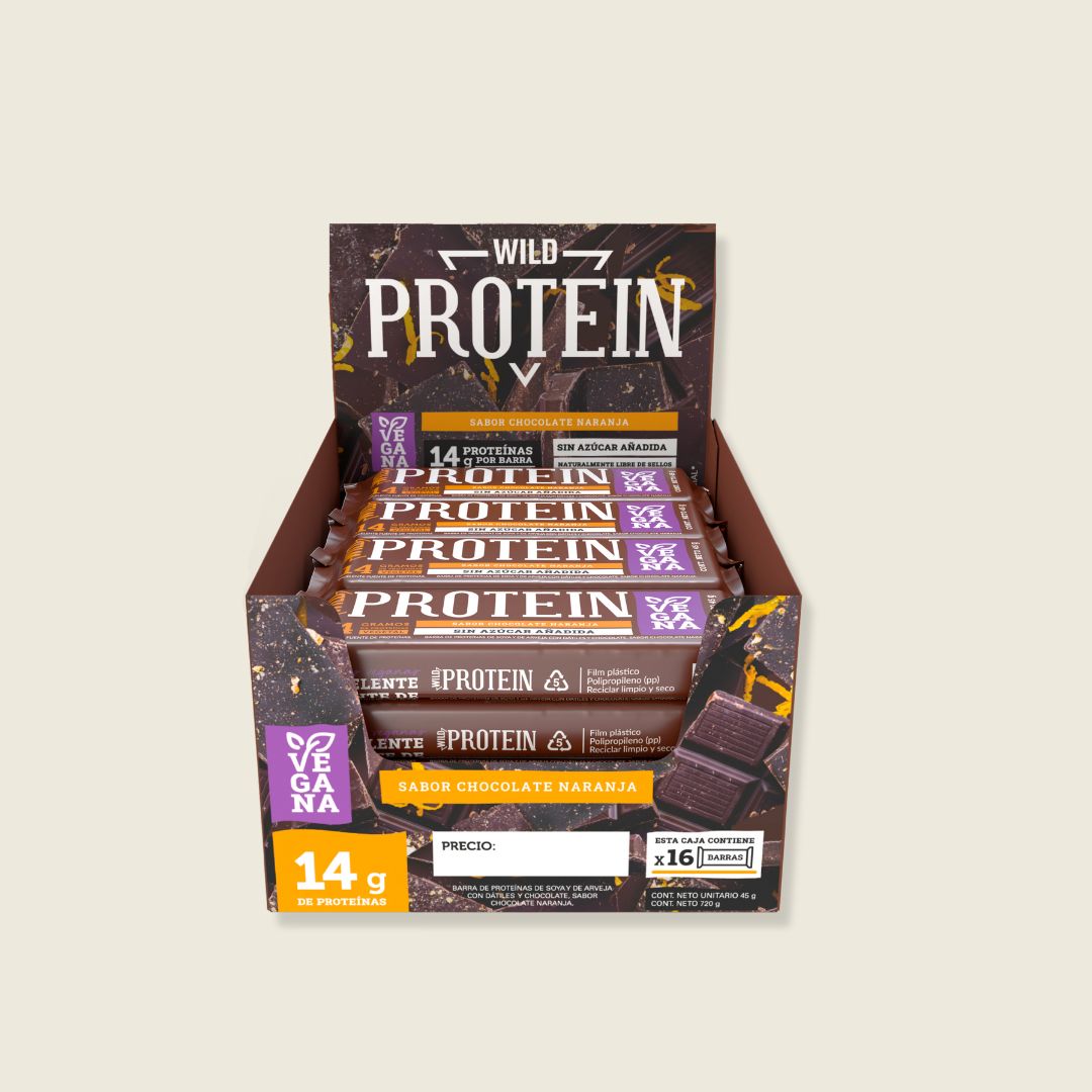 Wild Protein Vegana Chocolate Naranja 16 unidades