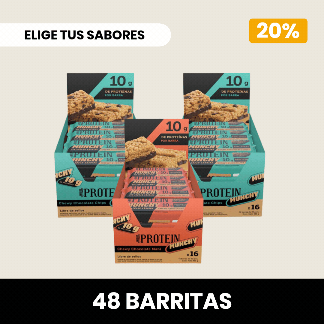 Pack 3 x Munchy Wild Protein ELIGE TU SABOR