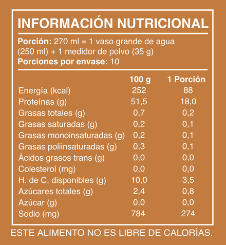 Shake en polvo sabor Manjar 1 kg