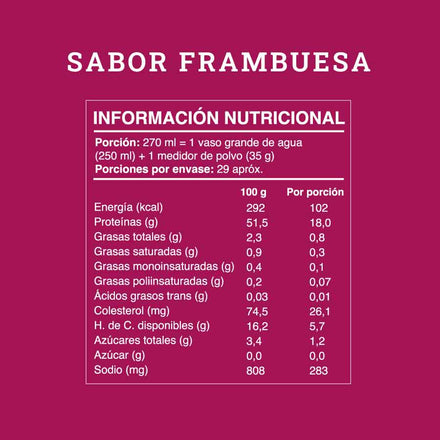 Shake proteico en polvo Frambuesa 1 kg Wild Protein