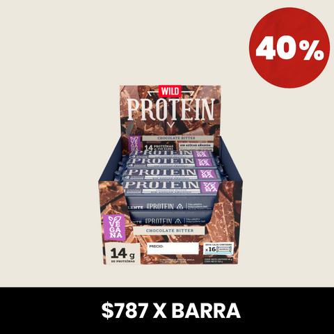 Wild Protein Chocolate Bitter 16 unidades