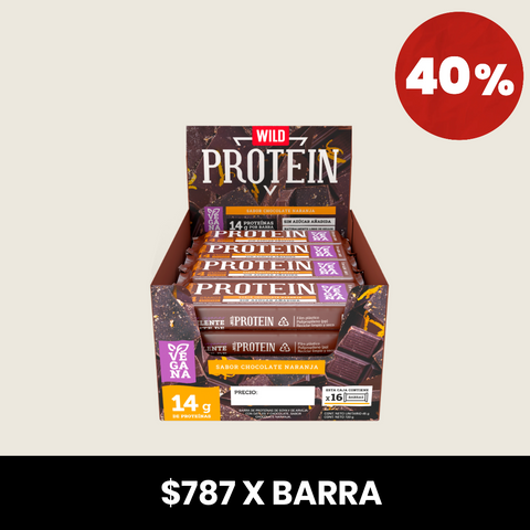 Wild Protein Chocolate Naranja 16 unidades